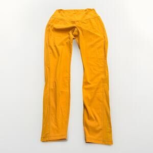 Popflex Active Womens Mustard Yellow Yoga Gym Leggings Size L Large NWT New